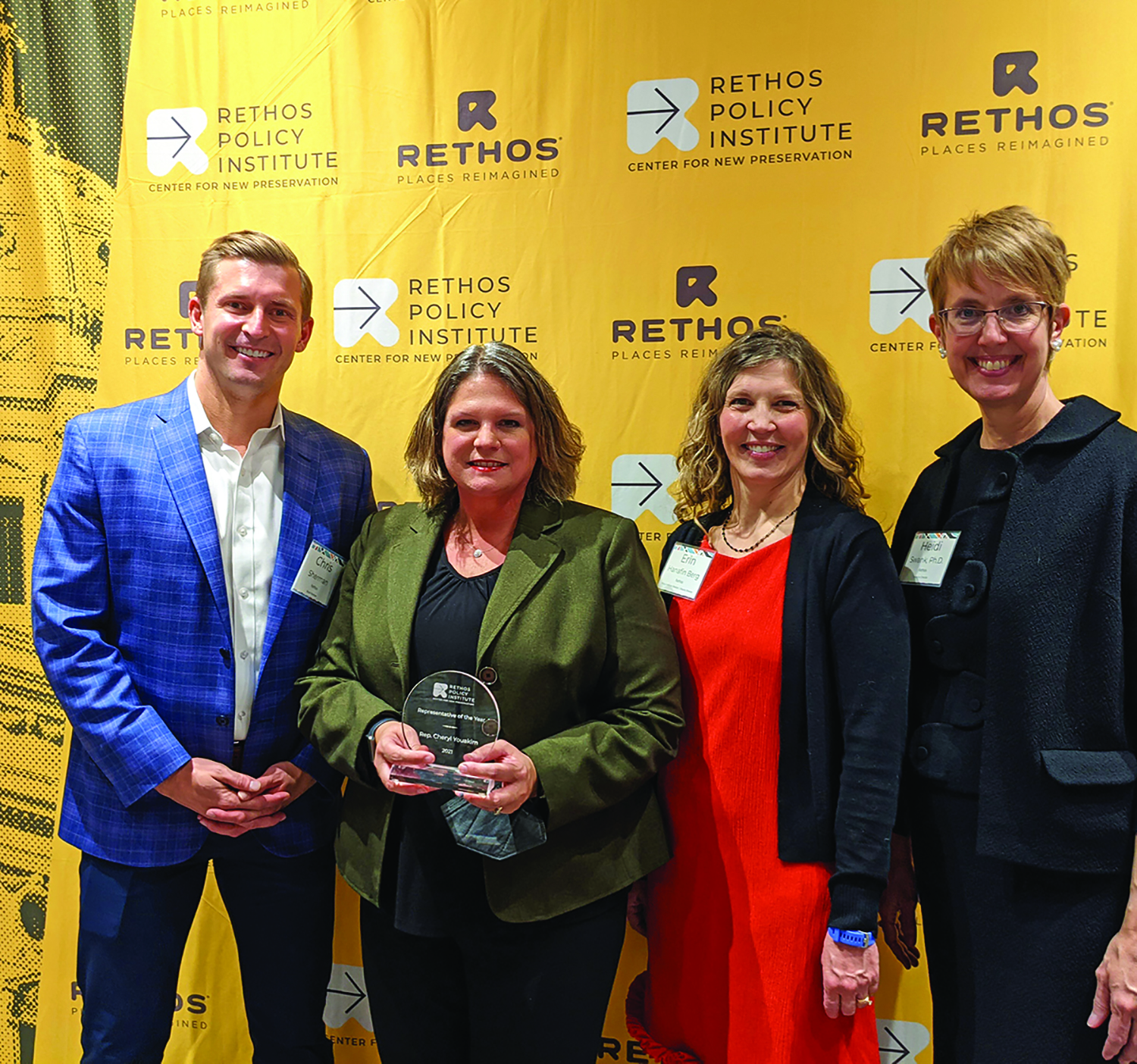 Chris_Re_Erin_Heidi Rethos Policy Institute awards