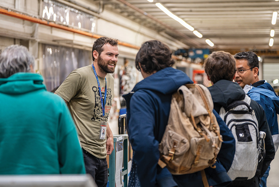 Doors Open Minneapolis volunteer with group