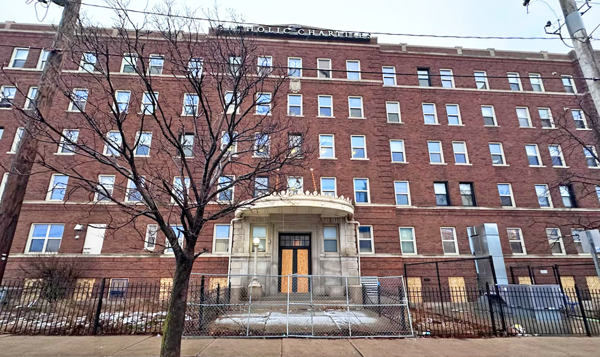 Mary_Hall_retouch_2435 Exterior of Mary Hall under construction, a Rethos Historic Rehab Loan project